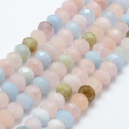 Chapelets de perles en morganite naturelle G-G662-10-8mm-1