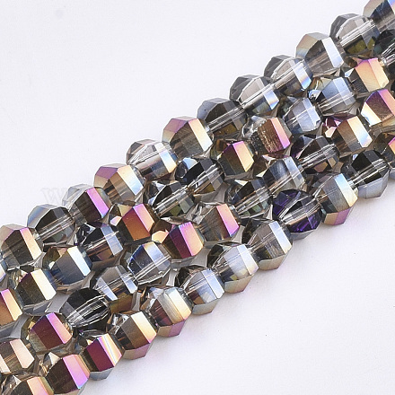 Chapelets de perles en verre électroplaqué EGLA-S176-07B-B03-1