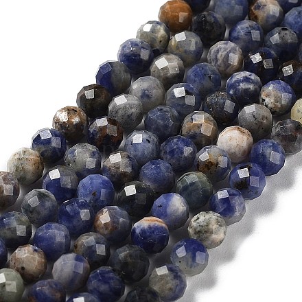 Chapelets de perles en sodalite naturelle G-J400-E09-03-1