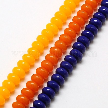 Imitation Amber Resin Rondelle Beads Strands RESI-A009C-8x5mm-1