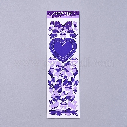 Étiquettes décoratives motif ruban bowknot stickers DIY-L037-B07-1