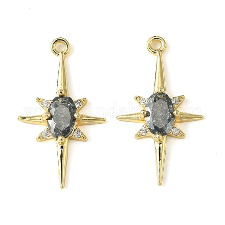 Латунные микро проложить кубического циркония подвески KK-M277-08G-01-1