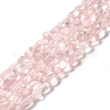 Fili di perline quarzo roso  naturale  G-P138-12-1