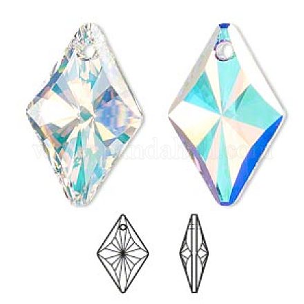 Diamantes de imitación de cristal austriaco 6320-14mm-001AB(U)-1