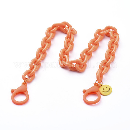 Collares de cadena de cable de acrílico personalizados NJEW-JN02868-01-1