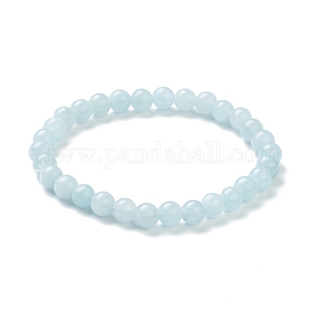 Dyed Natural Jade Beaded Stretch Bracelets BJEW-D446-B-13-1