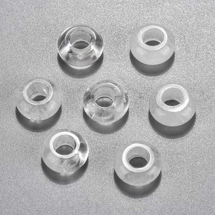 Perline europee in cristallo di quarzo naturale X-G-G740-12x6mm-30-1