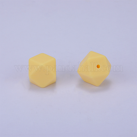 Hexagonal Silicone Beads SI-JX0020A-32-1