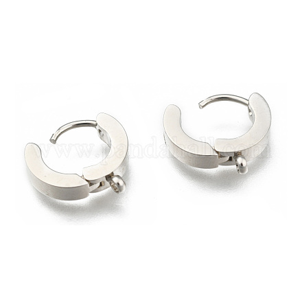 Personalized Unisex 304 Stainless Steel Hoop Earrings X-EJEW-G120-59P-1