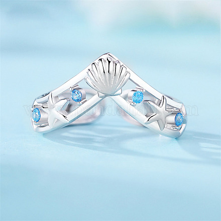 925 кольцо-манжета из стерлингового серебра с микропаве и кубическим цирконием WG63758-01-1