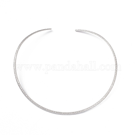 304 Stainless Steel Textured Wire Necklace Making STAS-B036-02P-1