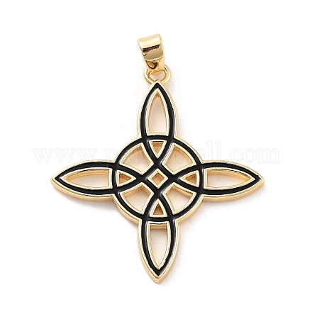 Подвески из латуни с эмалью в стойку KK-C063-07G-1