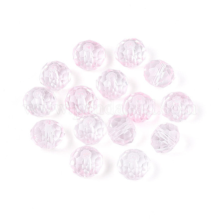 Выпечка расписные прозрачные стеклянные бусины GLAA-N011-10mm-10-1