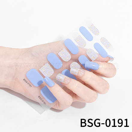 Pegatinas de uñas de cubierta completa de arte de uñas MRMJ-YWC0001-BSG-0191-1