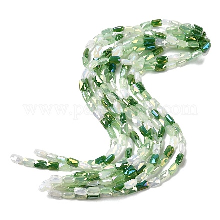 Стеклянные бусины с гальваническим покрытием  EGLA-P065-02A-07-1