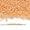 TOHO Demi Round Seed Beads, Japanese Seed Beads, Inside Colours, (983) Inside Color Custard Lined, 11/0, 2.2x0.9mm, about 8666pcs/50g