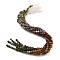 Natural Grey Agate and Indian Agate Beads Strands, Gradient Style, Round, 8mm, about 49pcs/strand, 15.16''(38.5cm)