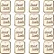 Brass Charms, Nickel Free, Rectangle with Word Good Luck, Real 18K Gold Plated, 9x7x1mm, Hole: 1mm, 30pcs/box