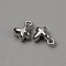 Alloy Pendants, Butterfly Charms, Platinum, 7.5x9x5mm, Hole: 1.5mm