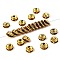 Brass Rhinestone Spacer Beads, Grade A, Straight Flange, Golden Metal Color, Rondelle, Topaz, 6x3mm, Hole: 1mm