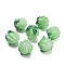 Handmade Lampwork Beads, Tulip, Medium Sea Green, 13~14.5x13.5mm, Hole: 1.4mm