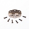 Iron Hinge, with Screw, Jewelry Box Accessories, Flower, Antique Bronze, 31x22x3mm, Hole: 2mm