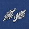 Tibetan Style Alloy Pendants, Lead Free and Cadmium Free, Leaf, Silver, 29x11x1mm, Hole: 1mm, about 1090pcs/1000g