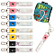 PU Leather & Cotton Name Marker Keychain, with Zinc Alloy Keychain, Bowknot, 13x2cm