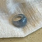 Resin Finger Rings for Women, Steel Blue, Inner Diameter: 18mm