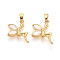 Brass Cup Pearl Peg Bails Pin Pendants, Fairy, with Shell, for Half Drilled Beads, Real 18K Gold Plated, 15x14x3mm, Hole: 5x2.5~3mm, Pin: 0.8mm