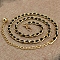 Alloy & Plastic Round Beads Twisted Belly Chains, Golden, Black, 650x8mm
