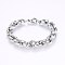 Tarnish Resistant 304 Stainless Steel Rope Chain Bracelets, with Lobster Claw Clasps, Stainless Steel Color, 7-7/8 inch(20cm), 9.5mm