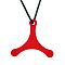 Dart Shape Food Grade Eco-Friendly Silicone Pendants, DIY Necklaces Making, Red, 69x60mm