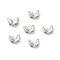 Brass Multi-Strand Links, Leaf, Rack Plating, Long-Lasting Plated, Lead Free & Cadmium Free, Platinum, 5x7x3mm, Hole: 1.2mm