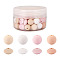 80Pcs 8 Style Food Grade Eco-Friendly Silicone Beads, Rondelle & Round, Mixed Color, 12x6~12mm, Hole: 2mm, 10pcs/Style