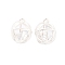 Brass Charms, with Glass,  Lead Free & Cadmium Free, Round, 925 Sterling Silver Plated, 12x10x10mm, Hole: 1.2mm