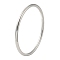 Non-Tarnish 304 Stainless Steel Simple Roung Ring Bangles for Women, Stainless Steel Color, Inner Diameter: 2-1/2 inch(6.5cm), 4mm