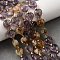 Natural Ametrine Beads Strands, Heart, with Seed Beads, 10.5~12x10.5~11x6.5~7mm, Hole: 1mm, about 27~28pcs/strand, 14.96~15.35''(38~39cm)