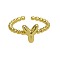 Brass Cuff Open Rings, Golden, Letter Y, Inner Diameter: Adjustable