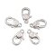 Brass Lobster Claw Clasps, Cadmium Free & Nickel Free & Lead Free, Real Platinum Plated, 11x7x3mm, Hole: 1.2mm
