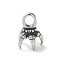 316 Stainless Steel Findings, Claw, Antique Silver, 15.5x11x10.5mm, Hole: 3.5x5mm