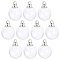 10Pcs Screwable Alloy Transparent Glass Pendants, Round Charms, Platinum, 19x14mm, Hole: 1.8mm