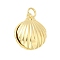 Brass Pendants, with Jump Ring, Rack Plating, Long-Lasting Plated, Lead Free & Cadmium Free, Real 18K Gold Plated, Shell Shape, 18x15x6mm, Hole: 3.5mm