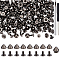 100Pcs Alloy Rivets, Cone, For Purse, Bags, Boots, Leather Crafts Decoration, 1Pc Leather Punch Leathercraft Hole Craft, 1Pc Iron Screwdriver, Gunmetal, 8.5x6mm, Hole: 2.5mm