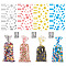 4 Styles OPP Cellophane Candy Storage Bags Sets, Rectangle with Pattern, Mixed Color, 27.5x12.5x0.005cm