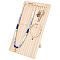 OLYCRAFT Wood Necklace Holder Stand Wood Keychain Diaplay Stands Wooden Bracelet Pendant Holder Jewellery Holder with 14 Slots for Jewellery Display -15x15.5x22.5cm