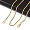 Unisex 304 Stainless Steel Rope Chain Necklaces, with Lobster Clasps, Golden, 19.7 inch(500mm)