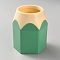 ABS Plastic Holders, Pencil Shape, Sea Green, 87x77x105mm, Inner Diameter: 56mm