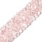 Natural Rose Quartz Beads Strands, Tumbled Stone, Nuggets, 8~13x7~10x5~6.5mm, Hole: 0.7~1mm, about 41~44pcs/strand, 15.94~16.14''(40.5~41cm)