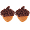 Crochet Woolen Yarn Acorns Pendant Decorations, for Festival & Party Decorations Supplies, Coffee, 67x46x41mm